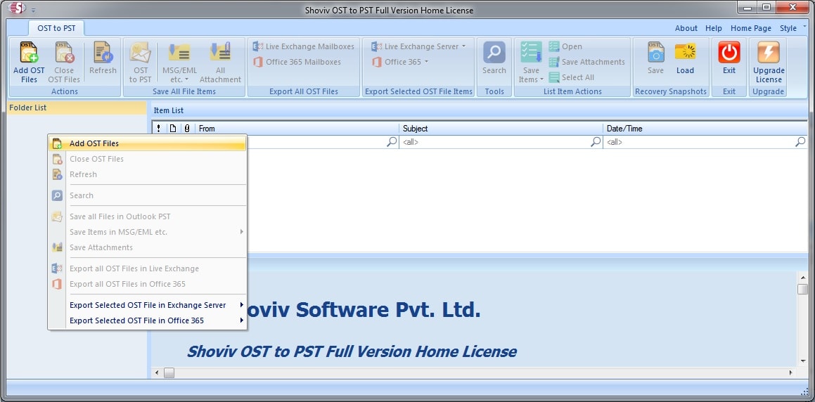 Import OST to PST Software 18.04 full